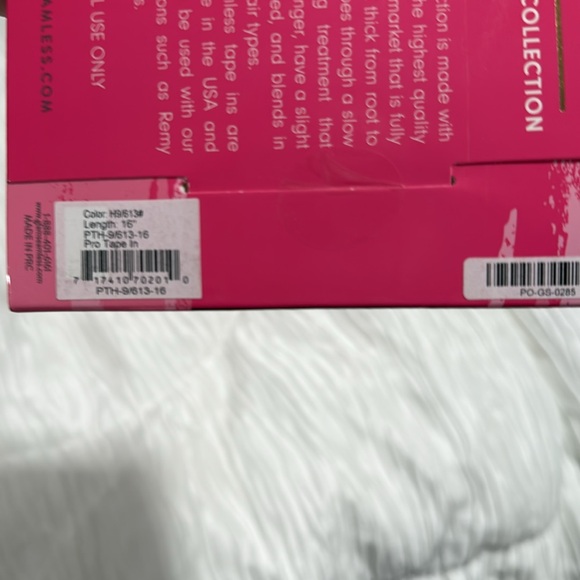 Glam Seamless tape-in 16” hair extensions blonde New in package- 20 total - Picture 5 of 5